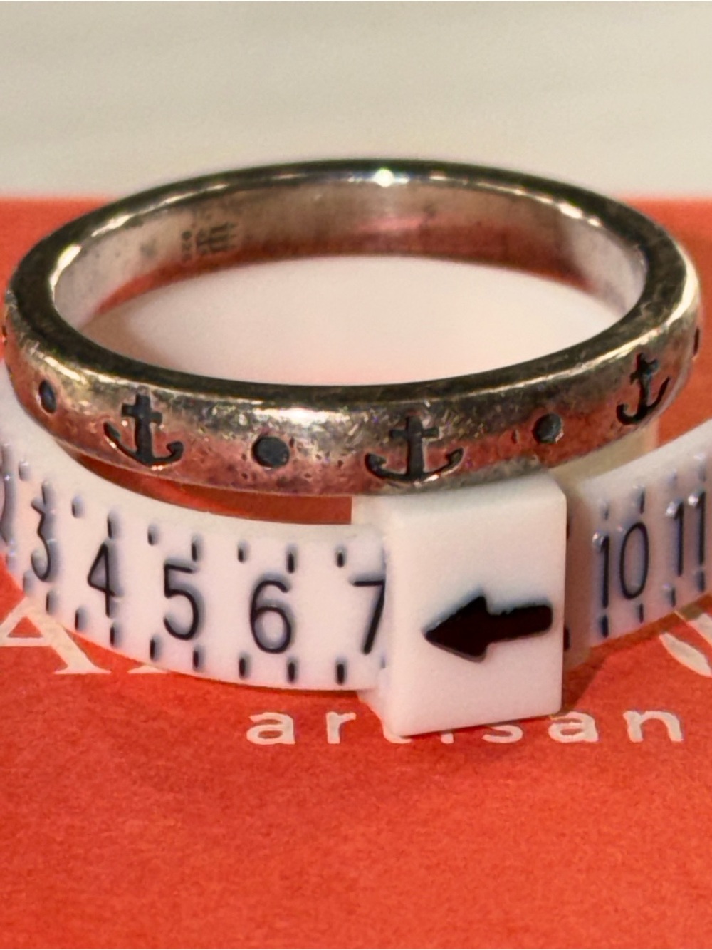 Loved & Retired Authentic James Avery Silver Anchor Band Ring